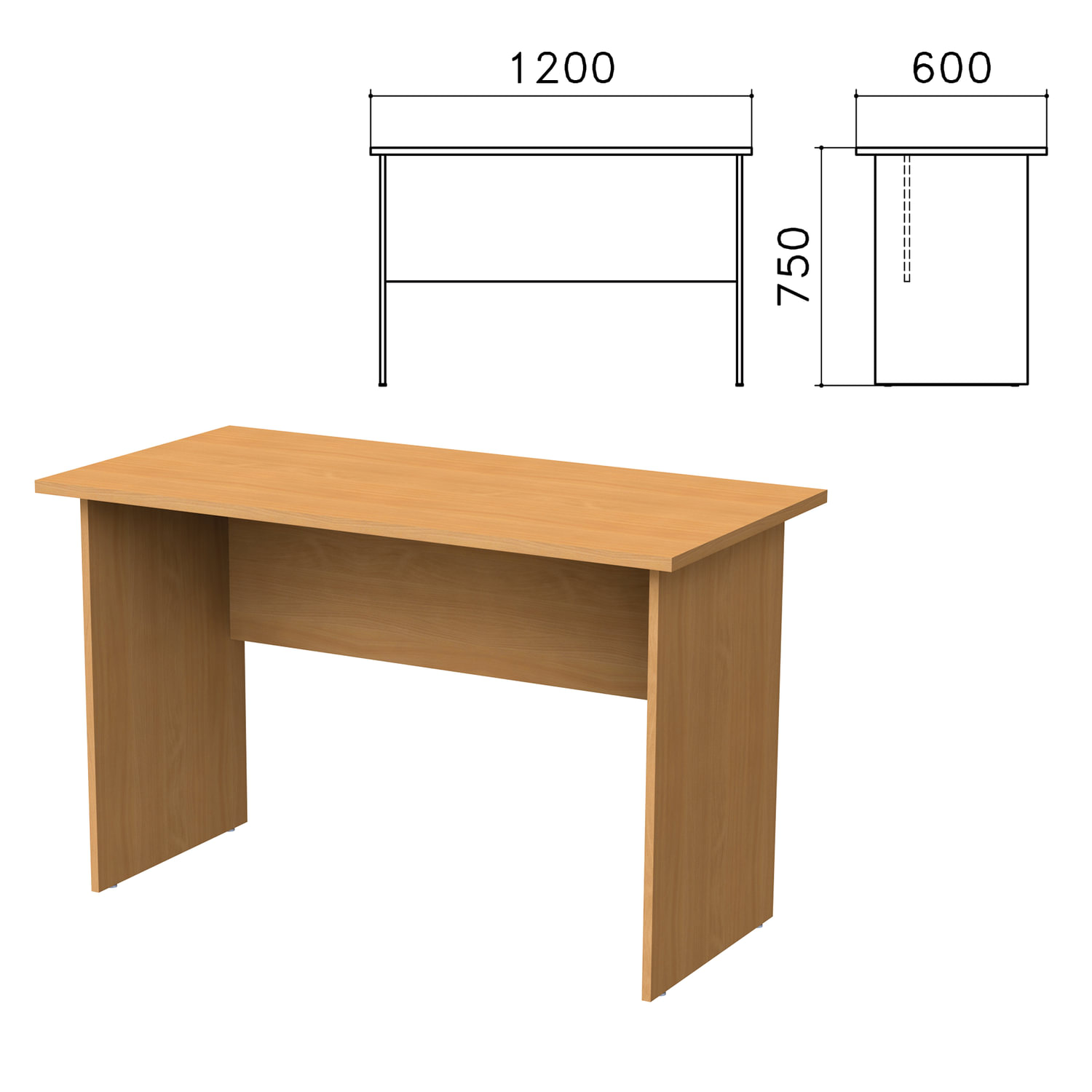 Стол для компьютера 1200х600х750 мм